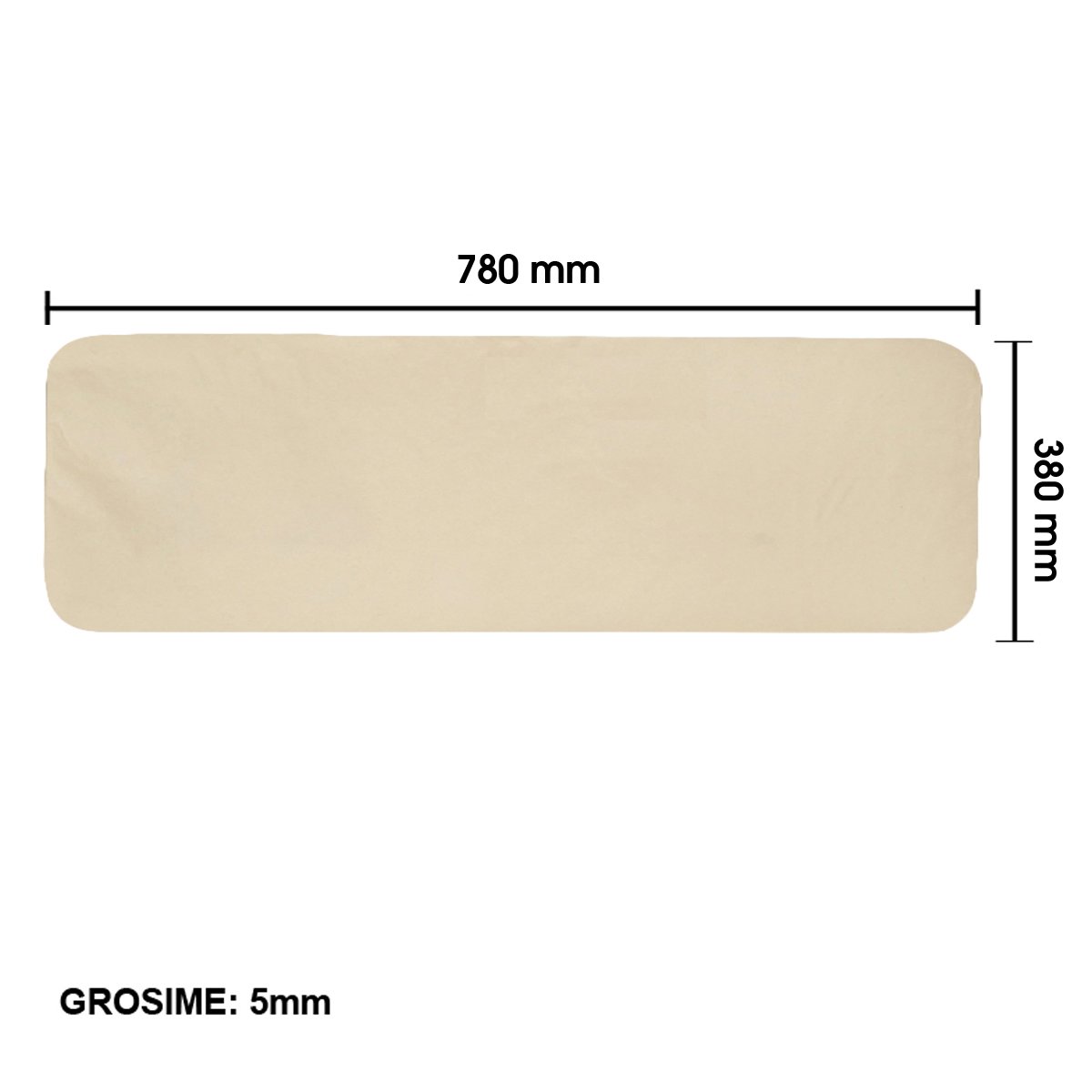 Geam 380x780mm spate pentru Tractor Forestier